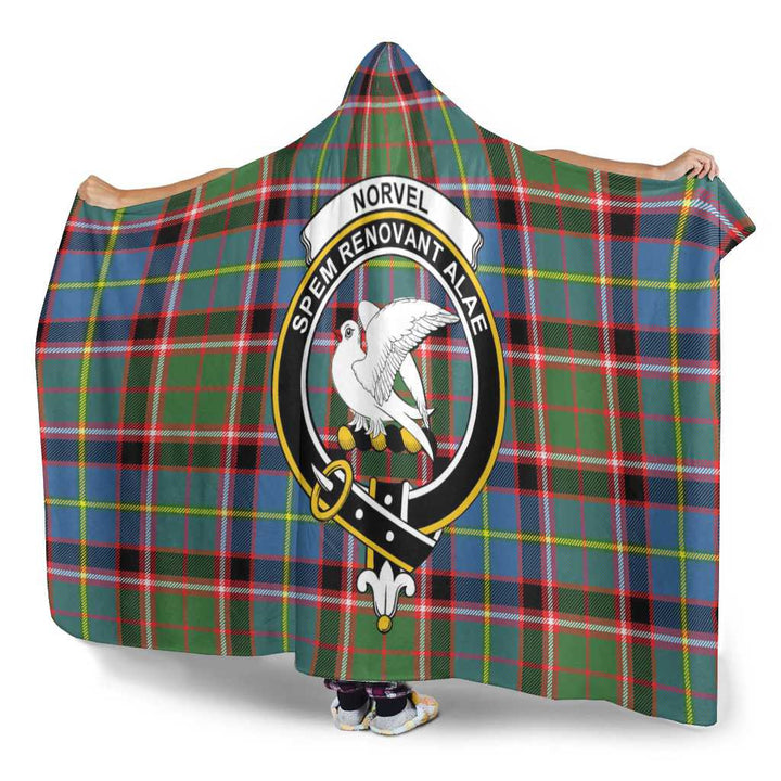 Scottish Norvel Clan Crest Tartan Hooded Blanket Tartan Plaid 3