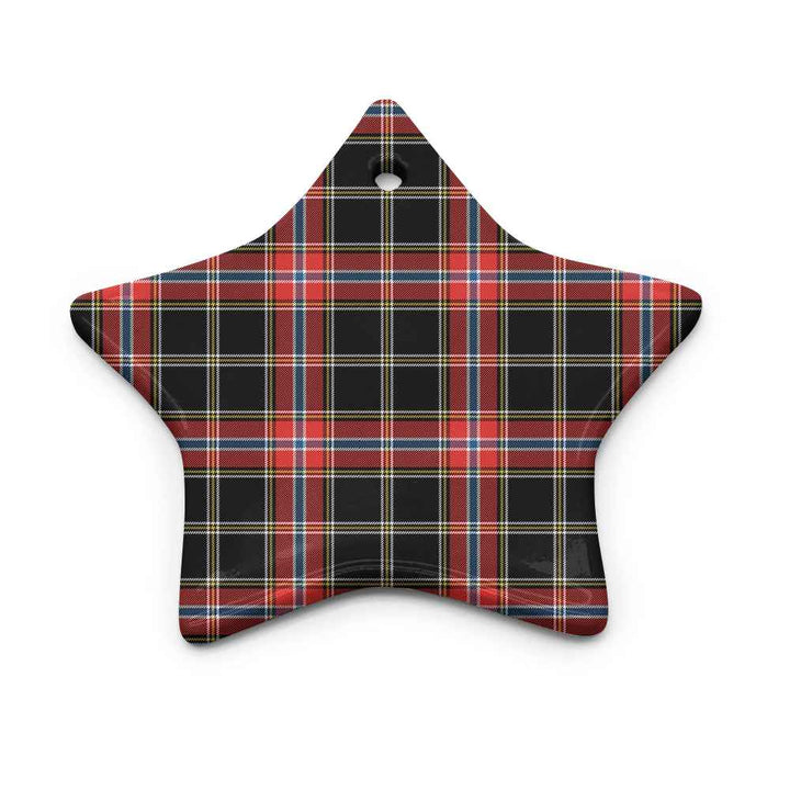 Scottish Norwegian Night Clan Tartan Ceramic Ornament Star Shape Tartan Plaid
