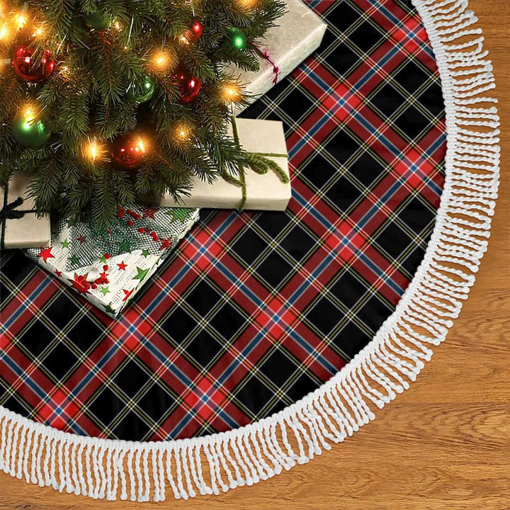 Scottish Norwegian Night Clan Tartan Christmas Tree Skirt Tassels 2 Tartan Plaid