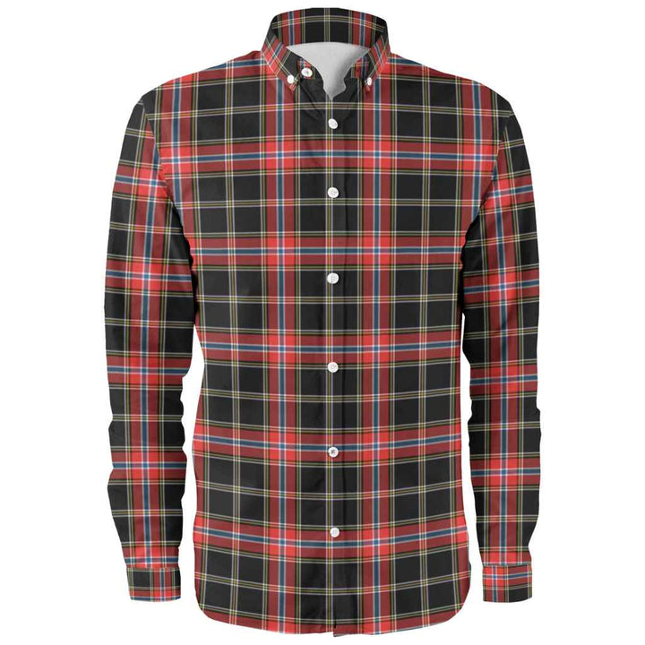 Scottish Norwegian Night Clan Tartan Long Sleeve Shirt Front Side Tartan Plaid