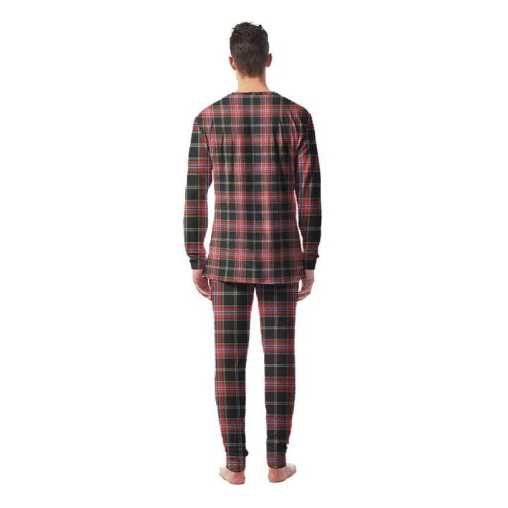 Scottish Norwegian Night Clan Tartan Pajama Set Men Back Side Tartan Plaid