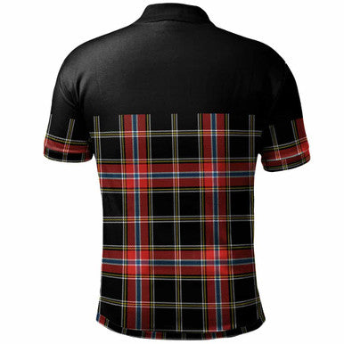 Scottish Norwegian Night Clan Tartan Polo Shirt - Horizontal Style Back Side Tartan Plaid