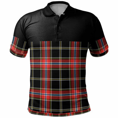 Scottish Norwegian Night Clan Tartan Polo Shirt - Horizontal Style Front Side Tartan Plaid