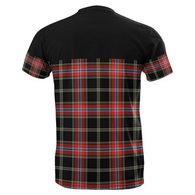 Scottish Norwegian Night Clan Tartan T-Shirt Horizontal Style Back Side Tartan Plaid
