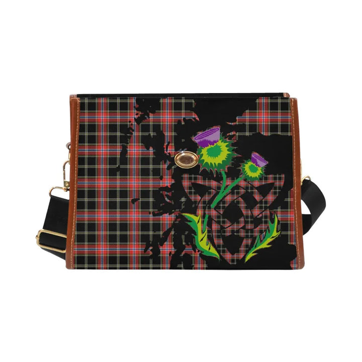 Scottish Norwegian Night Clan Tartan Waterproof Canvas Bag With Thistle Tartan Plaid 2