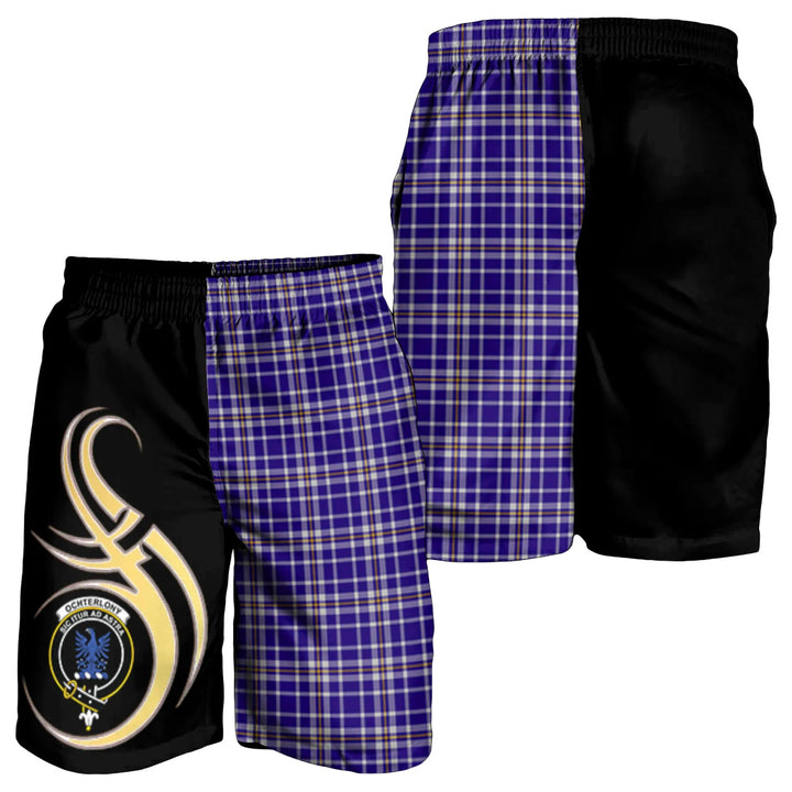Scottish Ochterlony Clan Crest Tartan Believe in Me Men's Shorts