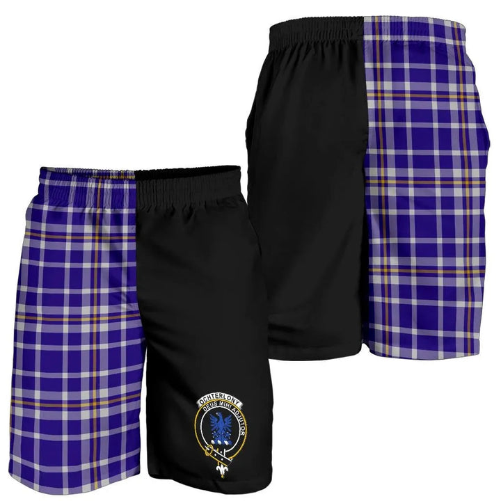 Scottish Ochterlony Clan Crest Tartan Half of Me Men's Shorts