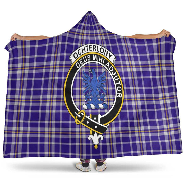 Scottish Ochterlony Clan Crest Tartan Hooded Blanket Tartan Plaid 1