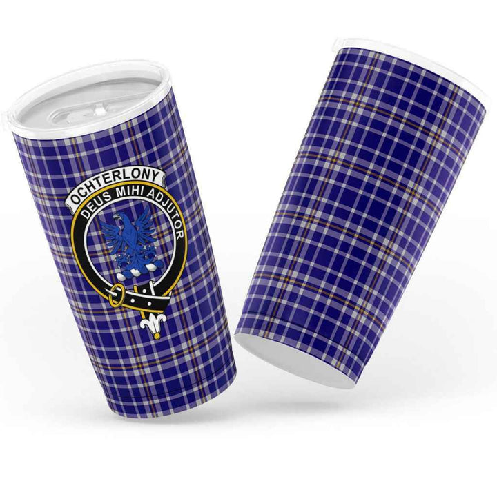 Scottish Ochterlony Clan Crest Tartan Insulated Tumbler Tartan Plaid 3