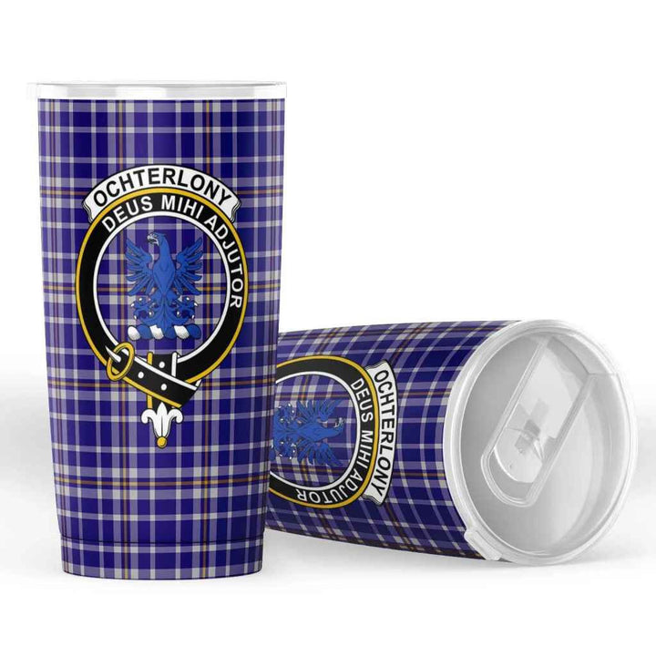 Scottish Ochterlony Clan Crest Tartan Insulated Tumbler Tartan Plaid 4
