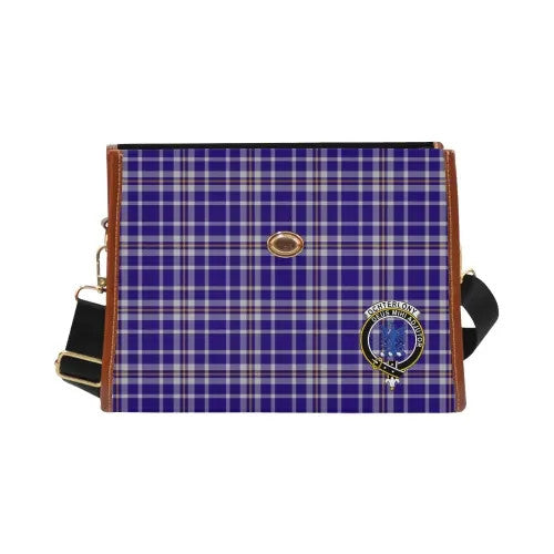 Scottish Ochterlony Clan Crest Tartan Waterproof Canvas Bag Tartan Plaid 2