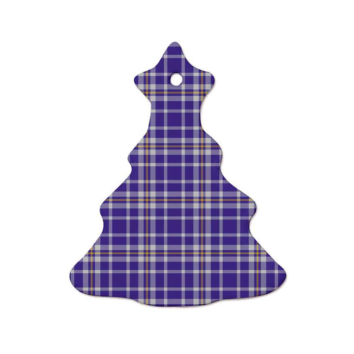 Scottish Ochterlony Clan Tartan Ceramic Ornament  Tree Shape Tartan Plaid