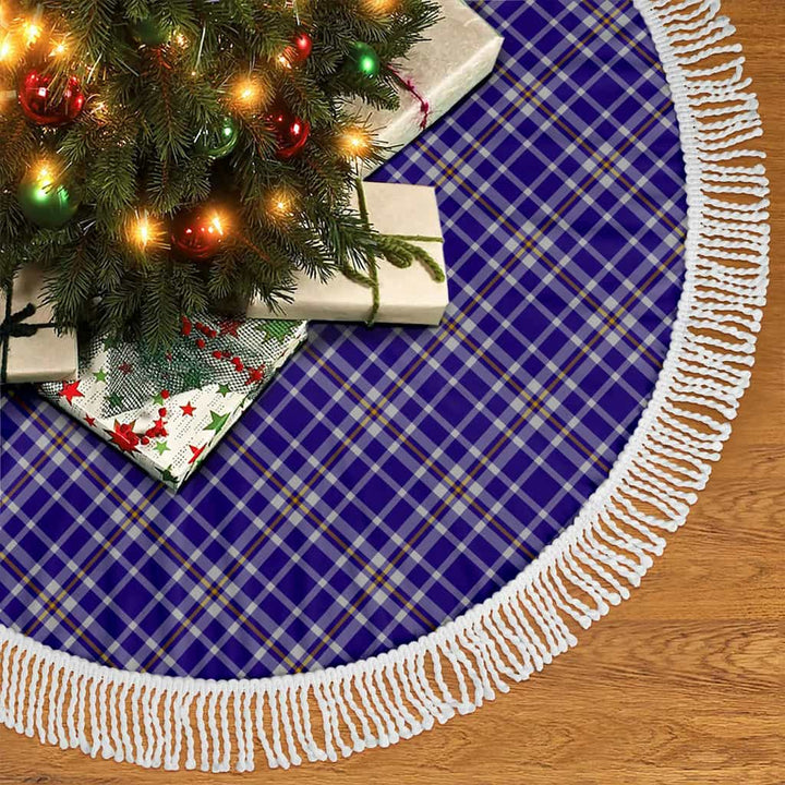 Scottish Ochterlony Clan Tartan Christmas Tree Skirt Tassels 2 Tartan Plaid