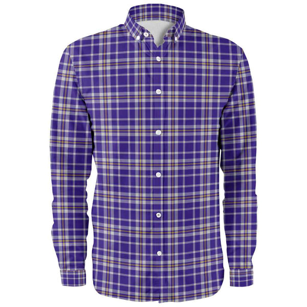 Scottish Ochterlony Clan Tartan Long Sleeve Shirt Front Side Tartan Plaid
