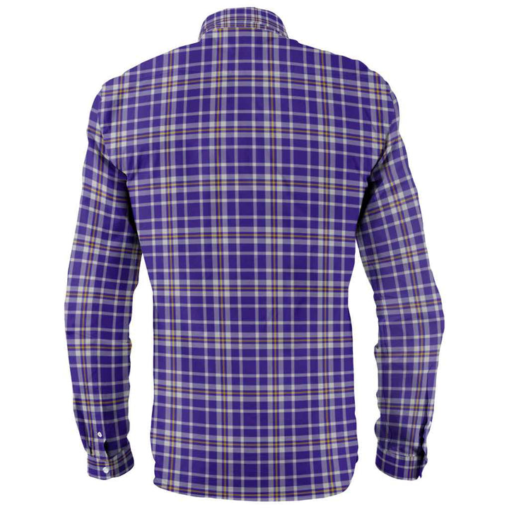 Scottish Ochterlony Clan Tartan Long Sleeve Shirt Back Side Tartan Plaid