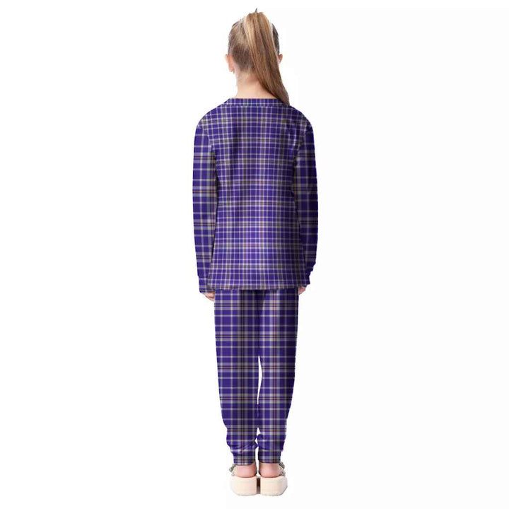 Scottish Ochterlony Clan Tartan Pajama Set Kid Back Side Tartan Plaid