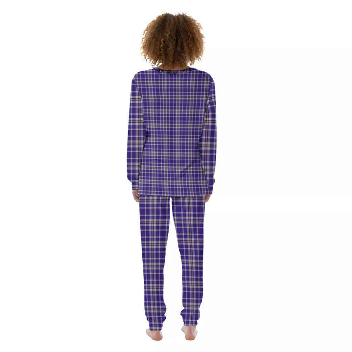 Scottish Ochterlony Clan Tartan Pajama Set Women Back Side Tartan Plaid