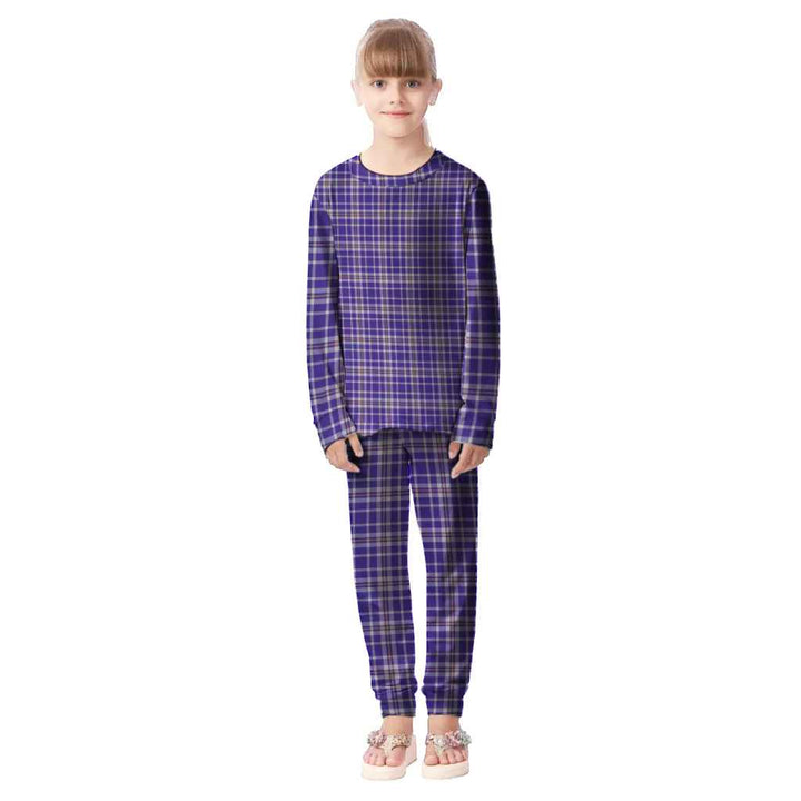 Scottish Ochterlony Clan Tartan Pajama Set Kid Front Side Tartan Plaid