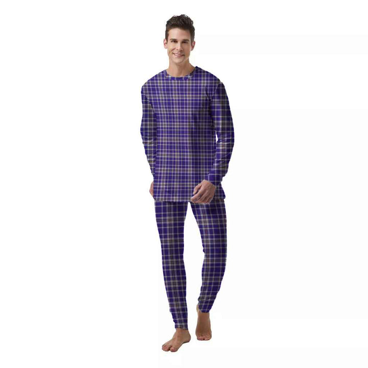 Scottish Ochterlony Clan Tartan Pajama Set  Men Front Side Tartan Plaid