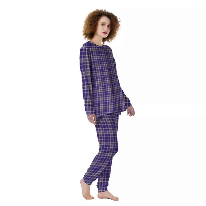 Scottish Ochterlony Clan Tartan Pajama Set Women Front Side Tartan Plaid