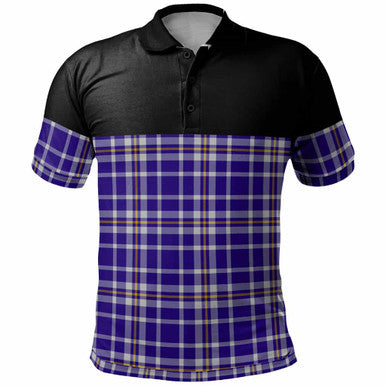 Scottish Ochterlony Clan Tartan Polo Shirt - Horizontal Style Front Side Tartan Plaid