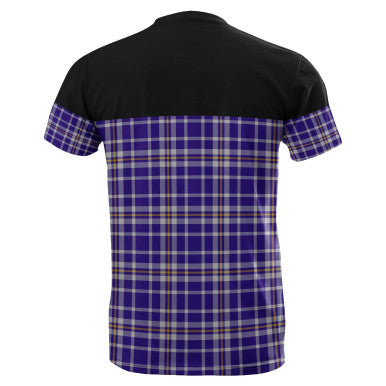 Scottish Ochterlony Clan Tartan T-Shirt Horizontal Style Back Side Tartan Plaid