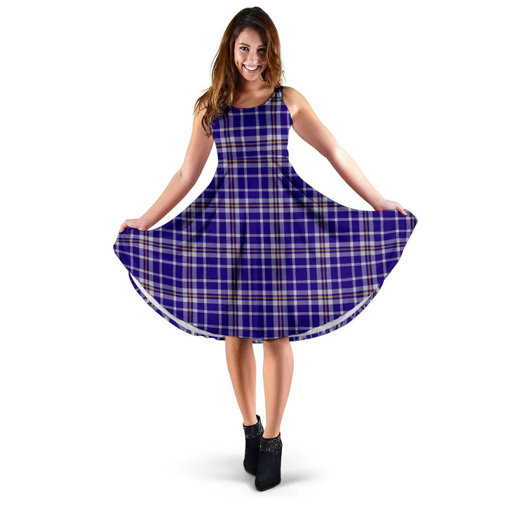 Scottish Ochterlony Clan Tartan Women Midi Dress