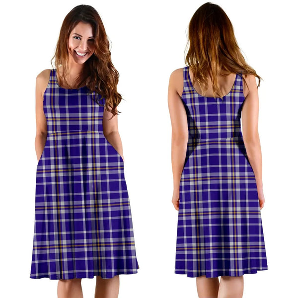 Scottish Ochterlony Clan Tartan Women Midi Dress