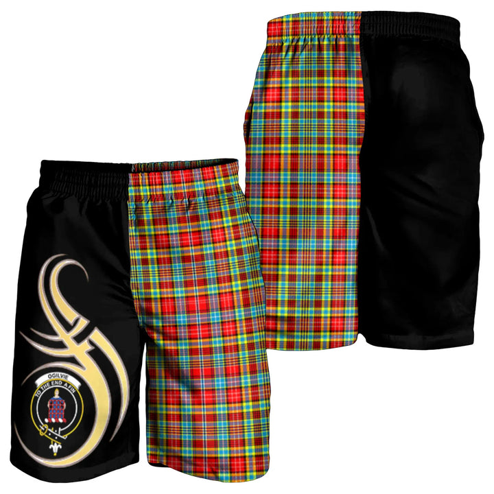 Scottish Ogilvie Clan Crest Tartan Believe in Me Men's Shorts
