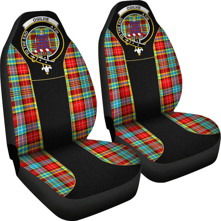 Scottish Ogilvie Clan Crest Tartan Car Seat Covers - Special Style 4