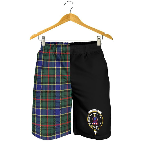 Scottish Ogilvie Clan Crest Tartan Half of Me Men's Shorts