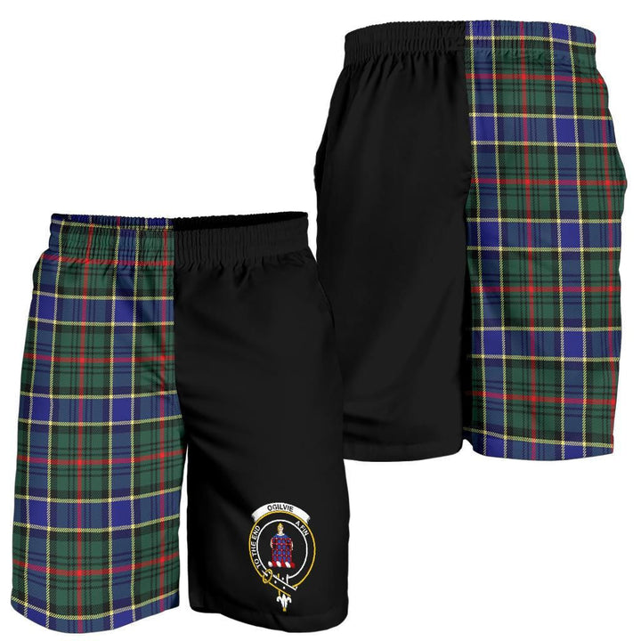 Scottish Ogilvie Clan Crest Tartan Half of Me Men's Shorts