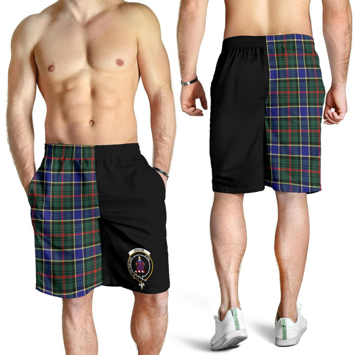 Scottish Ogilvie Clan Crest Tartan Half of Me Men's Shorts