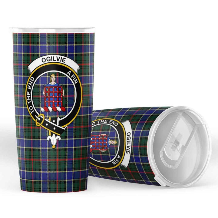 Scottish Ogilvie Clan Crest Tartan Insulated Tumbler Tartan Plaid 4