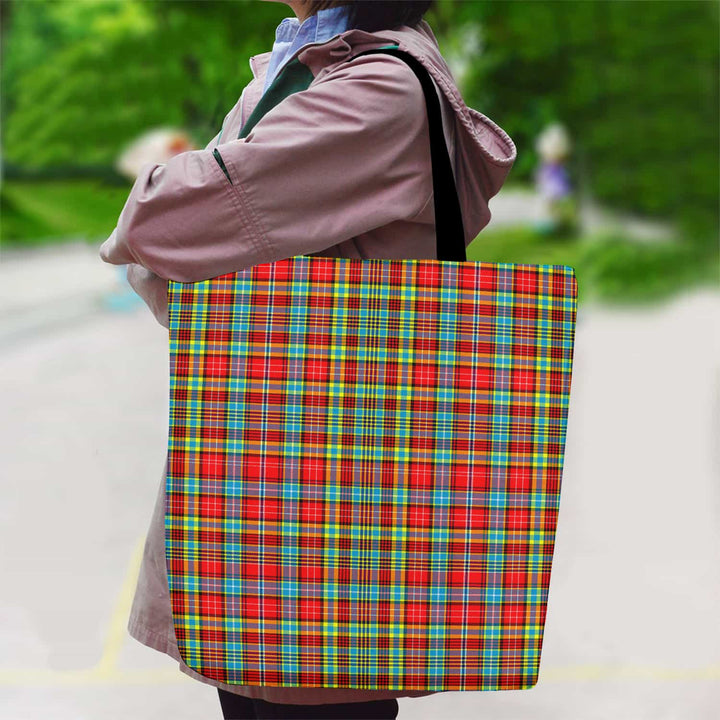 Scottish Ogilvie Clan Tartan Canvas Bag With Shoulder Strap Tartan Plaid 2