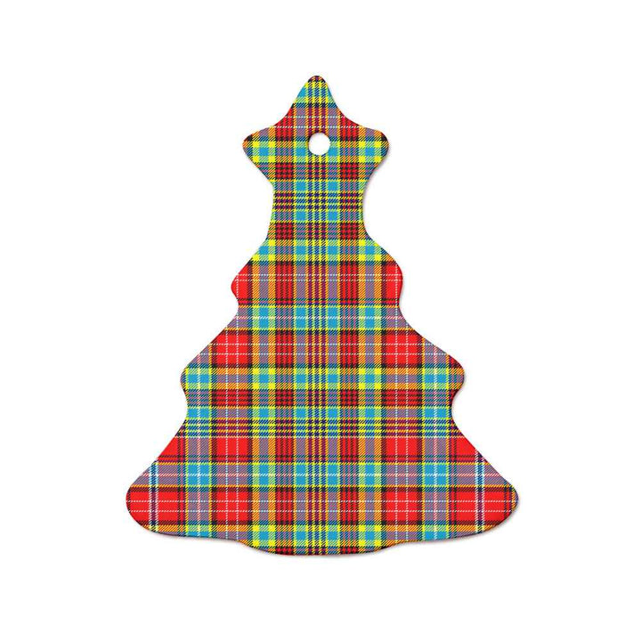 Scottish Ogilvie Clan Tartan Ceramic Ornament  Tree Shape Tartan Plaid