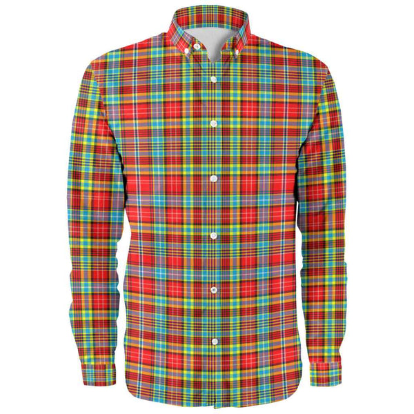 Scottish Ogilvie Clan Tartan Long Sleeve Shirt Front Side Tartan Plaid