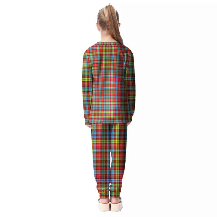 Scottish Ogilvie Clan Tartan Pajama Set Kid Back Side Tartan Plaid
