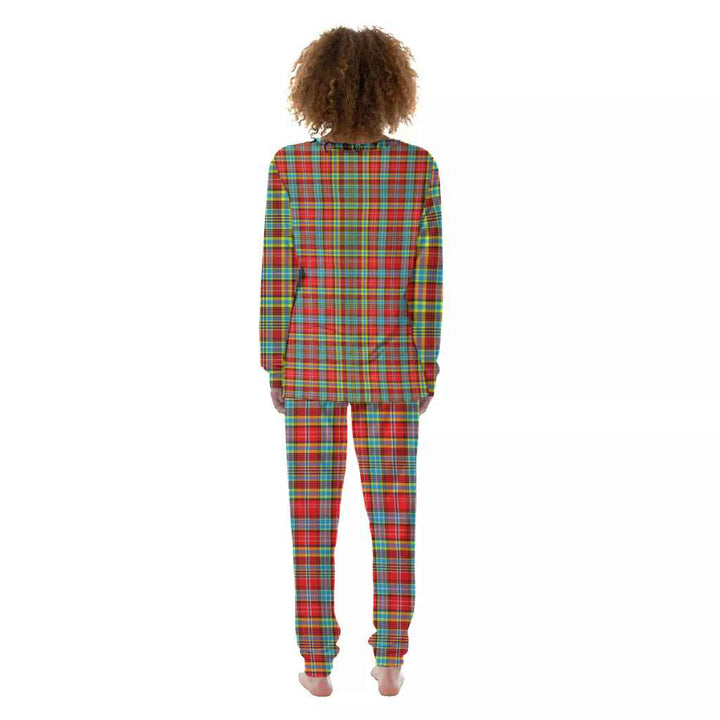 Scottish Ogilvie Clan Tartan Pajama Set Women Back Side Tartan Plaid