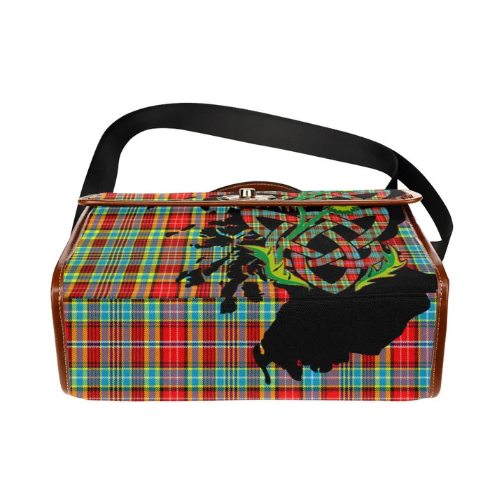 Scottish Ogilvie Clan Tartan Waterproof Canvas Bag With Thistle Tartan Plaid 5