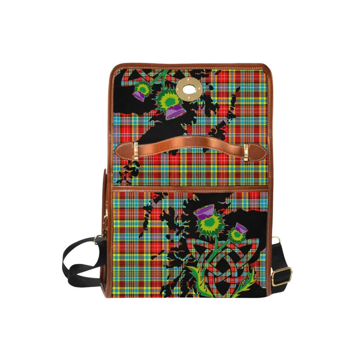 Scottish Ogilvie Clan Tartan Waterproof Canvas Bag With Thistle Tartan Plaid 6