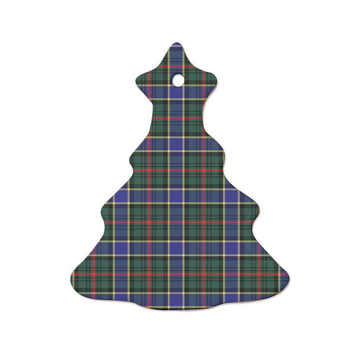 Scottish Ogilvie Hunting Modern Clan Tartan Ceramic Ornament  Tree Shape Tartan Plaid