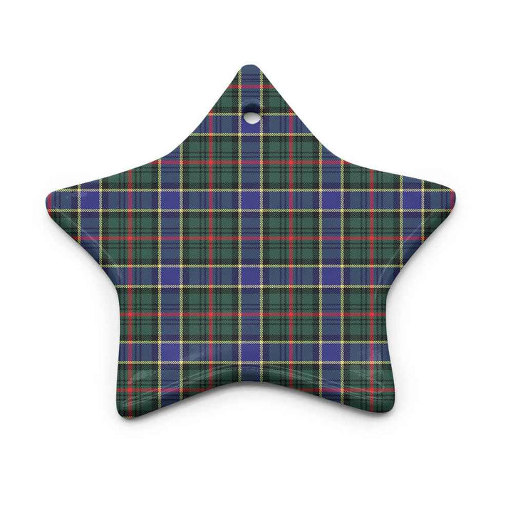 Scottish Ogilvie Hunting Modern Clan Tartan Ceramic Ornament Star Shape Tartan Plaid