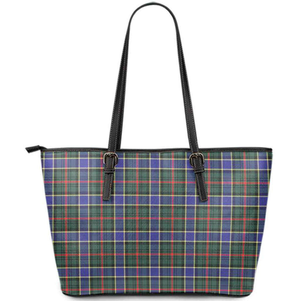 Scottish Ogilvie Hunting Modern Clan Tartan Leather Tote Tartan Plaid