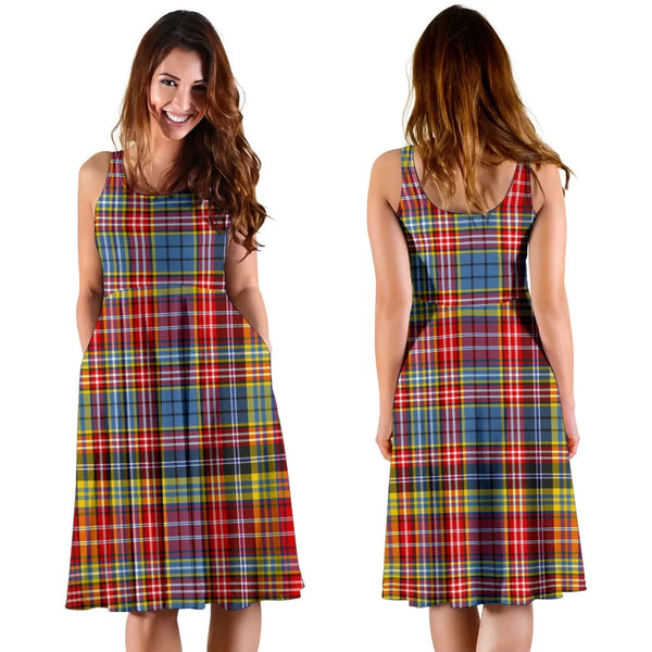 Scottish Ogilvie of Airlie Ancient Clan Tartan Women Midi Dress