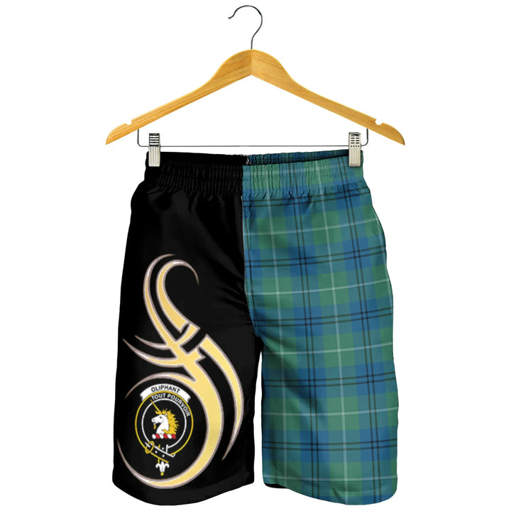 Scottish Oliphant Ancient Clan Crest Tartan Believe in Me Men's Shorts