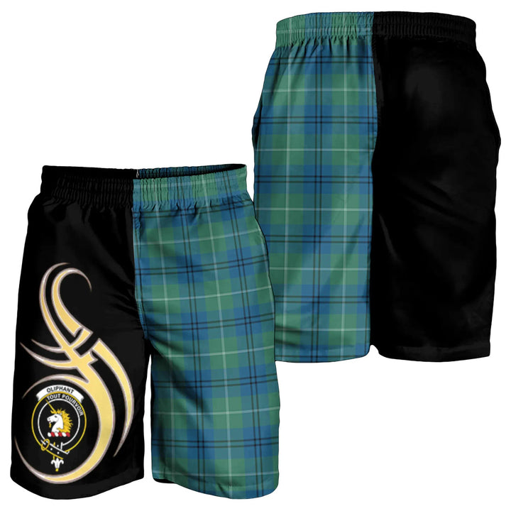 Scottish Oliphant Ancient Clan Crest Tartan Believe in Me Men's Shorts