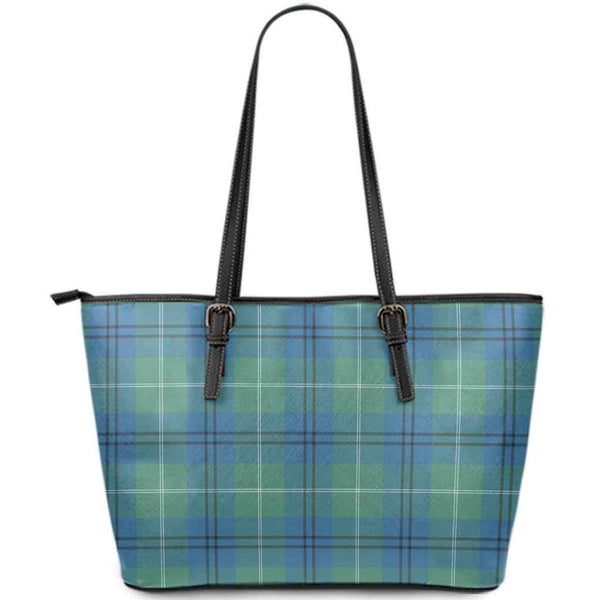 Scottish Oliphant Ancient Clan Tartan Leather Tote Tartan Plaid