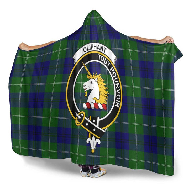 Scottish Oliphant Clan Crest Tartan Hooded Blanket Tartan Plaid 3