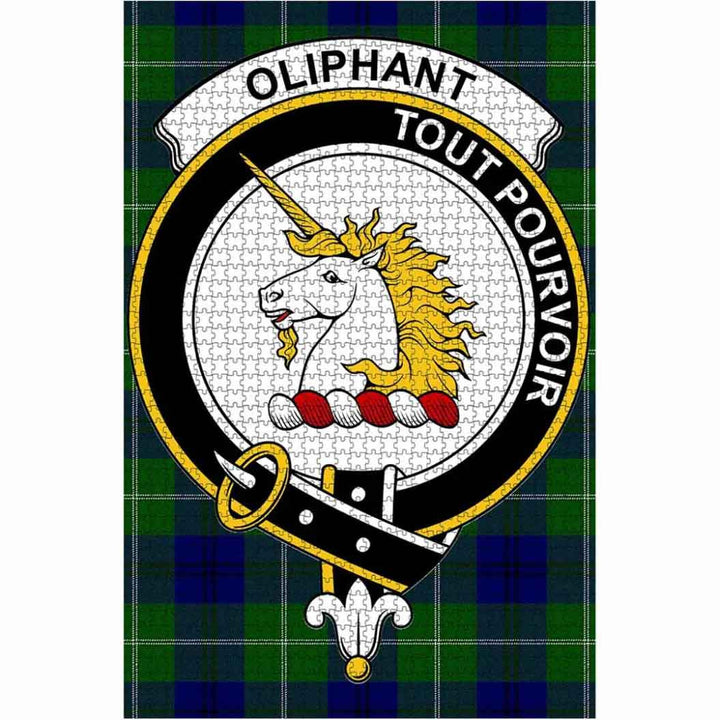 Scottish Oliphant Clan Crest Tartan Jigsaw Puzzle 1
